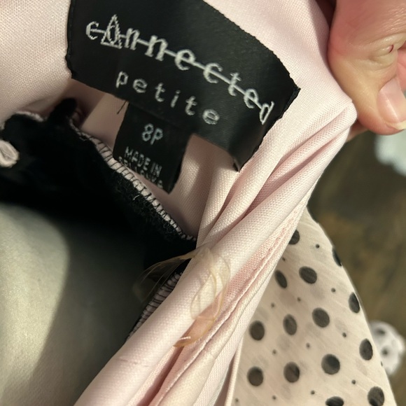 PRETTY IN PINK Sheer Polka Dot Midi Women's Sheath Dress 8P - Picture 2 of 11